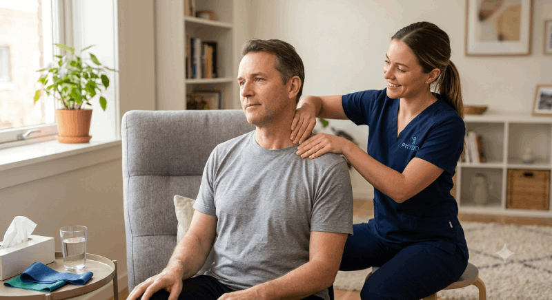 Physiotherapy at Home for neck pain