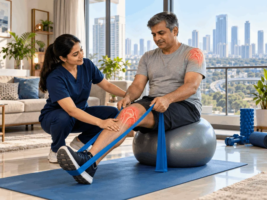 physiotherapy at home for knee pain